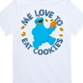 thumbnail image 3 of Sesame Street - Me Love To Eat Cookies - Toddler and Youth Short Sleeve Graphic T-Shirt, 3 of 5