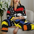 thumbnail image 6 of Bingfone Womens Pajama Sets American Flag Print,Long Sleeve Loungewear Pajamas Set-Medium, 6 of 7