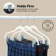 thumbnail image 3 of Home-It 10 Pack Clothes Hangers with Clips Ultra Thin Non Slip Velvet, Ivory, 3 of 7