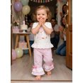 thumbnail image 6 of BemeyourBBs Baby Girl 1st First Birthday Outfit 1 Years Old Birthday Summer Clothes Number Goose Embroidery Short Sleeve T-shirt Plaid Flared Pants Set Toddler Girls Summer Goose Outfit, 6 of 9