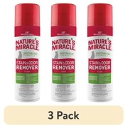 (3 pack) Nature's Miracle Cat Stain and Odor Remover Foam for Carpet, Hard Floors, Fabric and Furniture, 17.5 oz