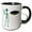 Black/White, variant on 3drose, Cartoon Alien from Outer Space and Flying Saucer, 15oz Mug