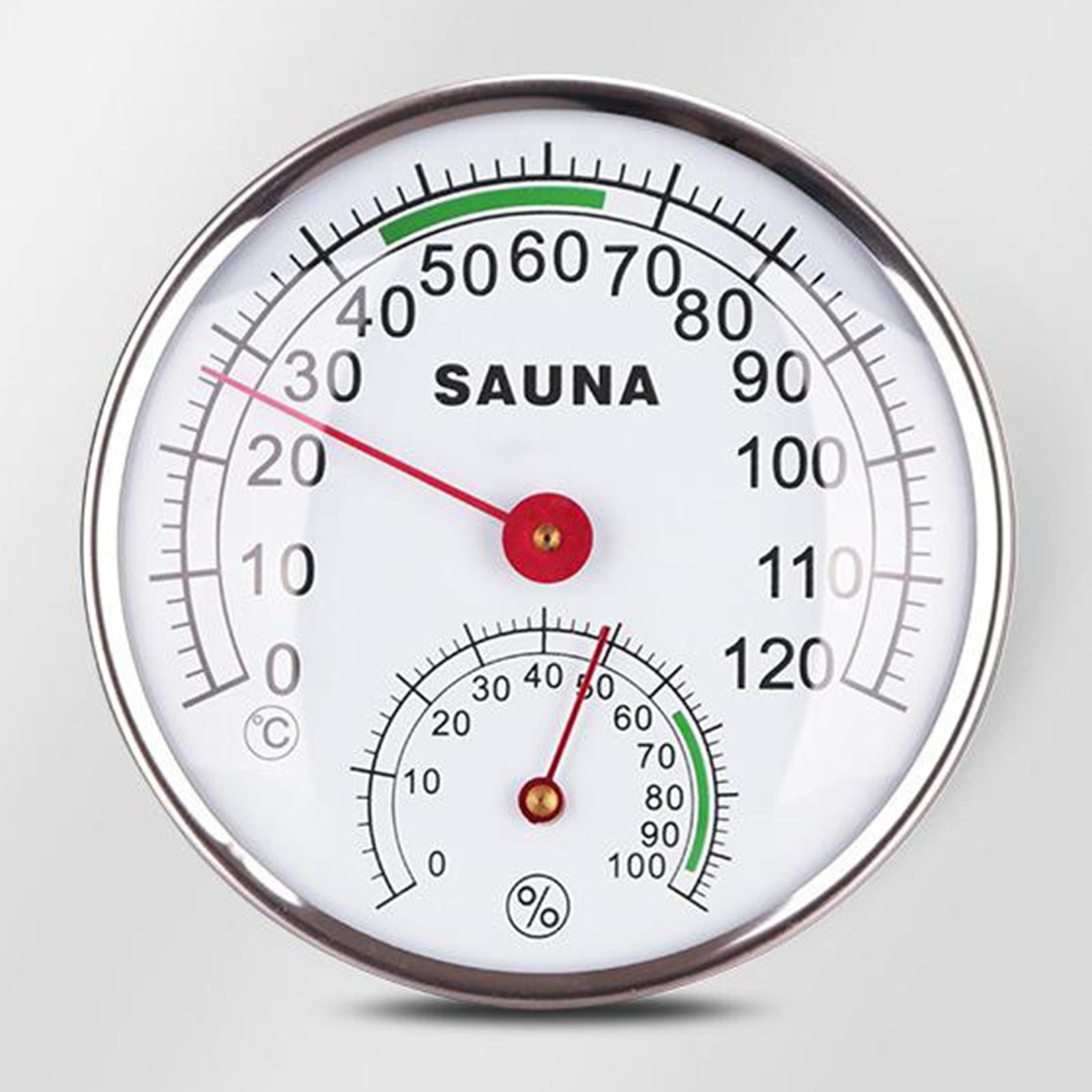 4.9inch Round Sauna Hygrothermograph Hygrometer Humidity and Temperature Measurement Meter 0-12℃ for