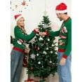 thumbnail image 5 of Gustave Couples Christmas Sweater for Women Men Knitted Ugly Xmas Sweaters Pullover Santa Reindeer Snowman Unisex Crew Neck Long Sleeve Holiday Sweatshirts Tops Matching Outfits, 5 of 10