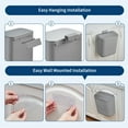 thumbnail image 4 of 2.4 Gallon Kitchen Hanging Small Trash Can with Stainless Steel Lid, Odor-Free Compost Bin, Space-Saving Garbage Can for Cabinet, Under Sink, RV, Bathroom, Grey, 4 of 7