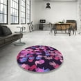 thumbnail image 4 of Ahgly Company Machine Washable Indoor Rectangle Transitional Plum Velvet Purple Area Rugs, 3' x 5', 4 of 7