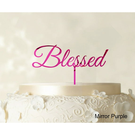 "Monogram Cake Topper Personalized Mirror Cake Topper Color Option Available 5""-7"" Inches Wide"