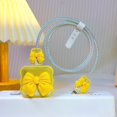 Cute Bow Tie Waves Cable Protector For Iphone Ipad Charger Data Line