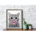 thumbnail image 3 of Awkward Styles Cat Blowing Bubble Gum Poster Animal Printed Poster Art Pink Poster Decor Funny Cat Decor Gifts Cute Wall Art Ideas Kids Room Decor Gifts for Girls Gifts for Boys Birthday Present, 3 of 4