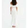 thumbnail image 2 of NJWS Women Y2k Maxi Dress Off Shoulder Ruched Sheer Mesh Long Dress Cut Out Skirt, 2 of 5