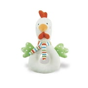 Happy Ring Soft-stitched Baby Rattles, White Chicken