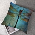 thumbnail image 7 of Acheng Home Decorative Dragonfly Grunge Blue Vintage Wings Dragon Throw Pillow Case Cushion Cover for Sofa Couch 24x24in, 7 of 7