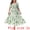 Green, variant on Women's Plus Size Short Sleeve Square Neck Maxi Floral Dress 1X Navy Blue