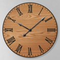thumbnail image 1 of Large Wall Clock 24 Inches - Decorative Wall Clock Large With Real Wood & Roman Numerals - 24 Inch Clocks For Living Room Decor - Large Farmhouse Clocks - Big Wall Clock For Living Room, 1 of 8