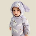 thumbnail image 7 of Cowsor Baby Snowsuit Baby Printed Winter Clothes with Hat Warm Outfits Zipper Romper Coat Jumpsuit, 7 of 7