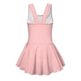 thumbnail image 5 of COEQINE Girls Beach Pool One Piece Swimsuit, Playful Tank Neck and Wide Straps Soft Swimwear with Flared Skirt, Comfortable Swimsuit for Girls 8-9 Years, Peach, 5 of 8