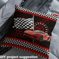 thumbnail image 2 of jejeloiu Boys Extreme Sports Fabric by the Yard 1 Yard,Race Car Flag Home Decor Fabric by the Yard,Red White Black Sewing Fabric For Teen Kids,Breathable Home Decor, 2 of 6