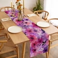 thumbnail image 3 of Table Runner 48 Inches Long for Kitchen Dining, Spring Floral Dresser Scarf Farmhouse, Dining Table Decorations for Wedding/Parties, Watercolor Flowers Leaves Vintage Beige 13 x 48 In, 3 of 8