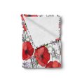 thumbnail image 2 of Peony Soft Flannel Fleece Blanket, Peony Garden Rural Petals Idyllic Blooms with Lavender Leaf Meadow Concept, Cozy Plush for Indoor and Outdoor Use, 60" x 80", Vermilion Lilac Green, by Ambesonne, 2 of 5