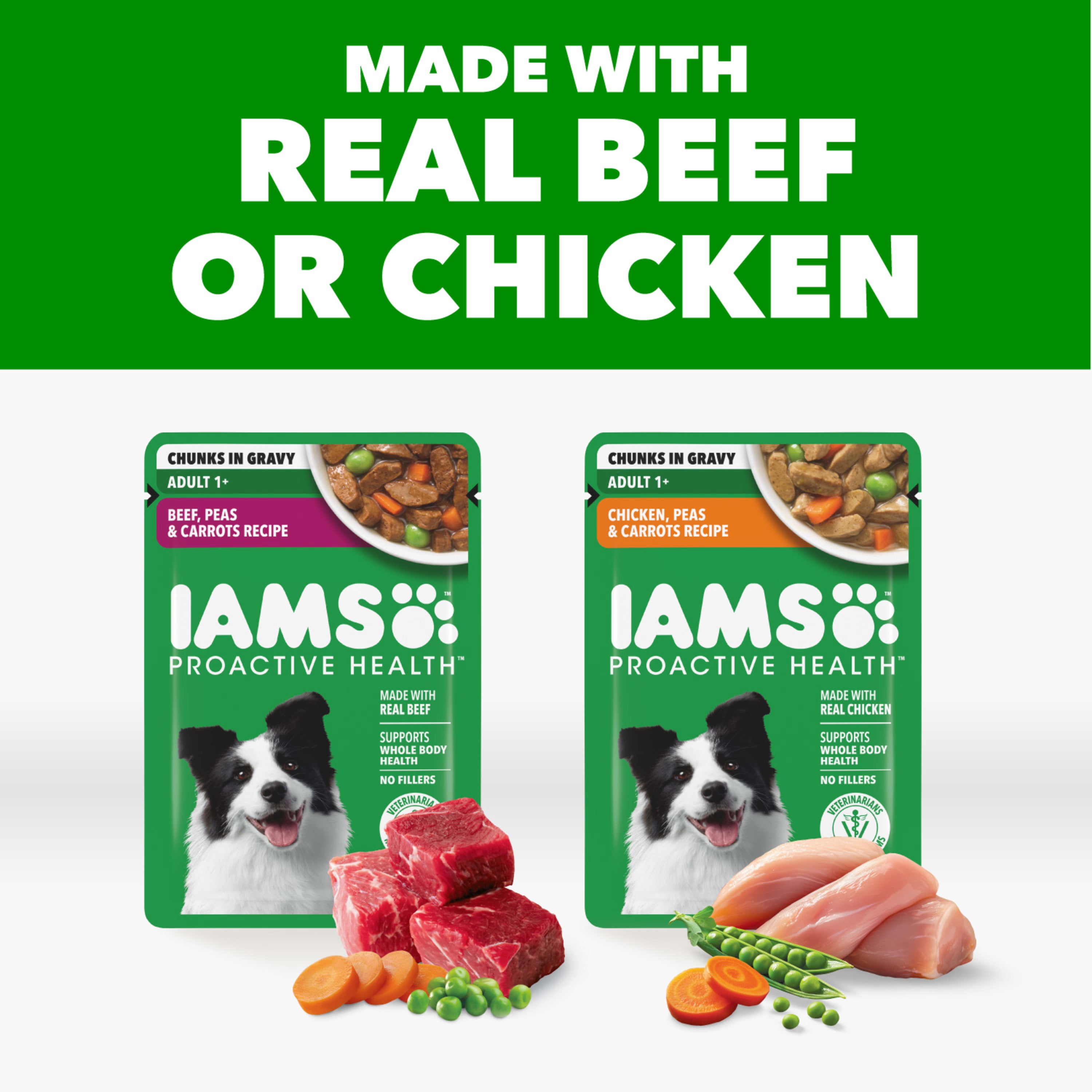 IAMS Proactive Health Core Pouch - 8ct (4 x Chicken, 4 x Beef)