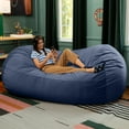 thumbnail image 5 of Jaxx Grand Lounger 7 Foot Bean Bag Sofa -Lush Velvet Navy, 5 of 8