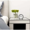 thumbnail image 3 of Black Silent Analog Alarm Clock,Black Metal Large 3D Digits,Non Ticking Table Clock with Night Light Bedside Alarm Clock 10.8cm, 3 of 5