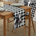 thumbnail image 2 of Table Runner Dresser Scarves 36 Inch Long, Farmhouse Cow Daisy Flower Watercolor Linen Dining Table Runners Classic Buffalo Plaid Tabletop Scarf for Wedding Holiday Party Kitchen, 2 of 7