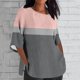 thumbnail image 1 of Fiudx Ofertas Del Día Blusa Holgada Estampada con Manga 3/4, Informal, a La Moda, para Mujer, 1 of 5
