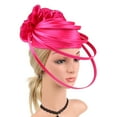 thumbnail image 2 of Hontri Heardband in Sale, Tea Party Headwear  Derby-Inspired, Spring Fascinator  Hat Headwear Pillbox Hat Cocktail Headband 1Pc Hair Accessories Pink, 2 of 7
