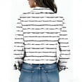 thumbnail image 4 of Vekome Button up Shirt Women Plus Size Plus Size Long Sleeve Tops Loose Collared Casual Blouses Satin Striped Tee Shirts, 4 of 5