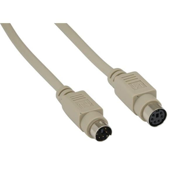 Copper PS/2 Cable Keyboard Mouse Extension Cable Mini Din 6pin Male to Female Cable for PC Mac Linux 6ft（ M/F 2M）