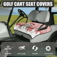 thumbnail image 3 of Yuyamidu Cute Sloth Golf Cart Seat Covers with Front Pockets, Pink Golf Cart Cushion Breathable Golf Cart Seat Towel Blanket for Women, Christmas, 3 of 7