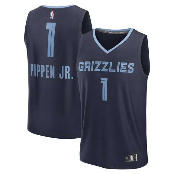 Men's Fanatics Scotty Pippen Jr. Navy Memphis Grizzlies Fast Break Replica Player Jersey - Icon Edition