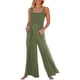 thumbnail image 1 of Sunloudy - Mono informal con cuello cuadrado para mujer, a la moda, color sólido/estampado, sin mangas, con pernera ancha Sunloudy S, M, L, XL, 1 of 9
