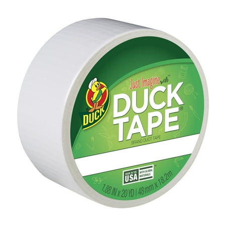 Color Duck Tape Brand Duct Tape, 1.88 in. x 20 yd., White