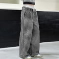 thumbnail image 6 of Fozruso Girls Casual Pants Girls Pants Casual Straight Leg Checkered Print Elastic Waist Comfortable Daily Wear For Kids Age 6 15 For School Outdoor Vacation Spring Summer Fall Sizes 120, 6 of 6