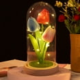 thumbnail image 4 of FHBVT Tulips Night Light Handmade Flower Lamp Bedroom Table Ambiance Light Romantic DIY Decor,Adjustable LED Lights Creates Cozy Atmosphere,Ideal Gift for Couple Girls Bedroom Living Room Decoration, 4 of 7