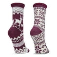 thumbnail image 4 of MeMoi Women's 2 Pair Pack Thermal Crew Socks - Womens - Female, 9-11, Burgundy, 4 of 7