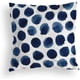 thumbnail image 4 of Juego de fundas de almohada con lunares blancos y azul marino, exquisita tecnología de bordes, almohadas decorativas para decoración moderna de estilo rústico, 18 x 18 pulgadas, juego de 4, 4 of 5