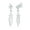 White, variant on Elli by Julie & Grace Feather Crystal Earring 925 Silver For Women