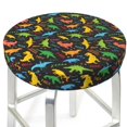 thumbnail image 3 of Hirioo Cartoon Dino for Round Bar Stool Seat Covers Washable Stool Cushion Slipcover Elastic Bar Chair Covers for 12-14 Inch Chair-12 inch, 3 of 7