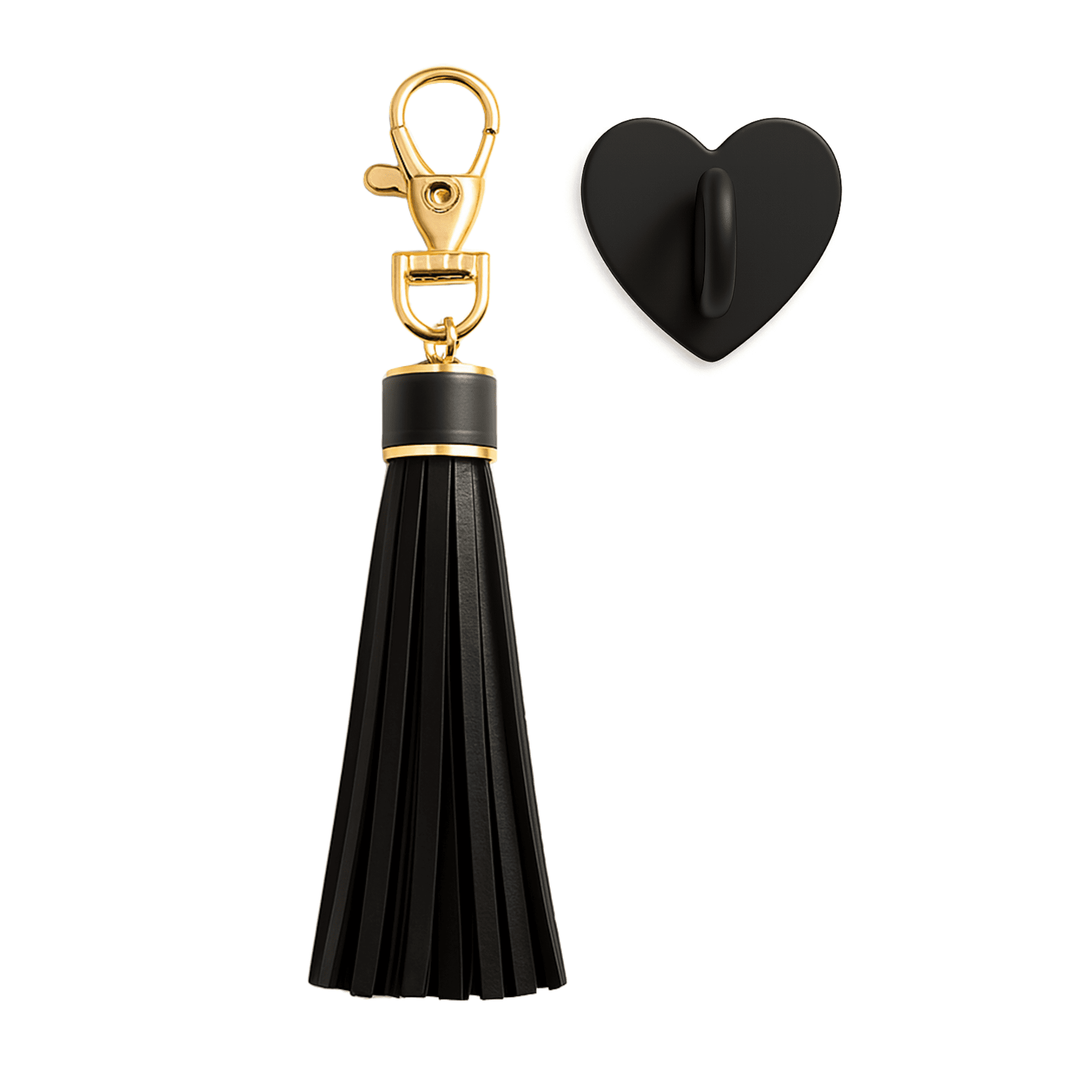 Biddlebee Tumbler & Purse Charm with Charm Hook Drinkware Accessory, Black Tassel