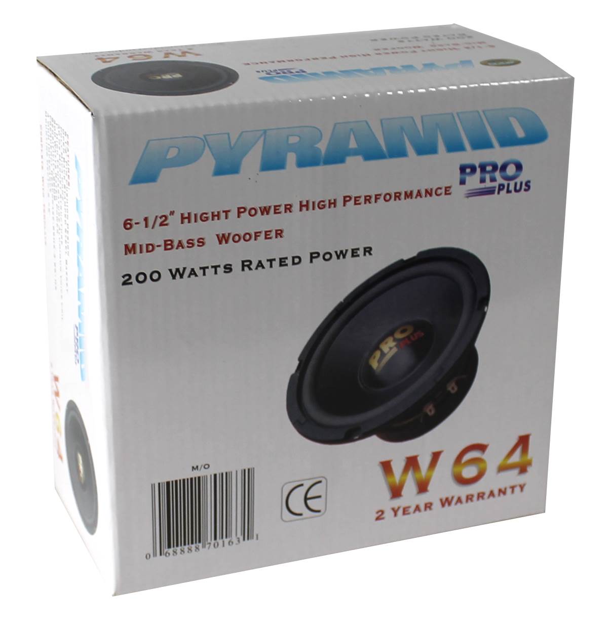 Pyramid W64 6.5" 200 Watt Car Audio Midrange/Mid Bass Poly Woofer Speaker - image 4 of 5