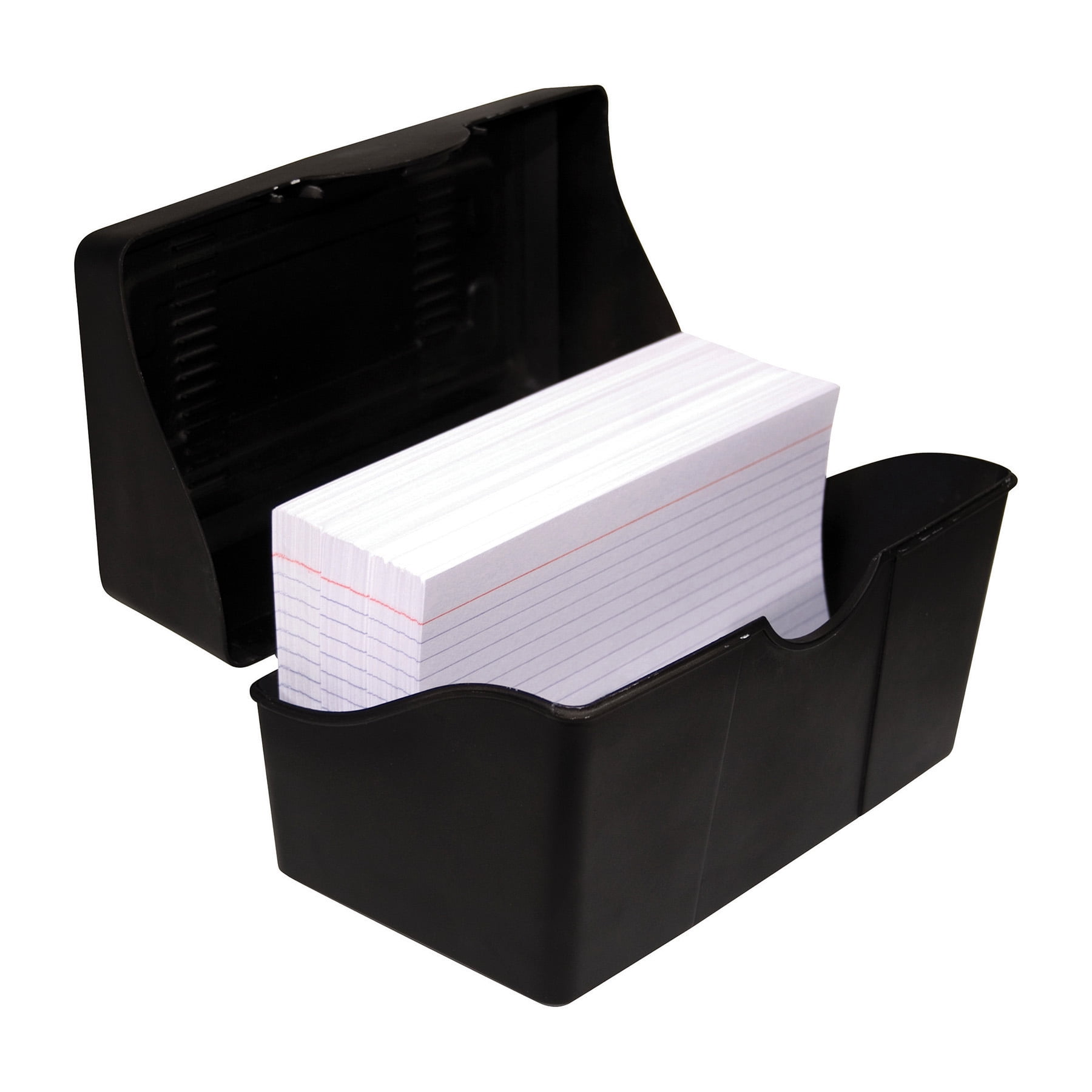 Innovative Storage Designs Black Index Card Holder, 4" x 6", Pack of 6