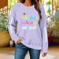 thumbnail image 4 of Trikvn Women's Volleyball Graphic Sweatshirts Long Sleeve Crewneck Pullover Tops Casual Fall Game Day Shirts Colorful Letter Print Sports Athlete Mom Clothing, 4 of 9