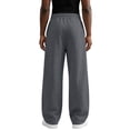 thumbnail image 5 of Men's Baggy Sweatpants Fleece Wide Leg Lounge Sweat Pants Drawstring Waist Jogging Pants with Pockets, L, 5 of 7