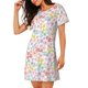 thumbnail image 2 of Fotbe Retro Floral Bata de Dormir para Mujer con Estampado, Camisón de Algodón de Manga Corta, Ropa de Dormir Casual, 2 of 6