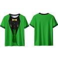 thumbnail image 6 of Ounisa Funny World Women's Holiday Tuxedo T-Shirts Graphic Short Sleeve Novelty Party Costume Top, 6 of 7