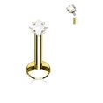 thumbnail image 2 of Labret Monroe Internally Threaded PVD Stainless Steel Square CZ 16G Lip Stud, 2 of 4