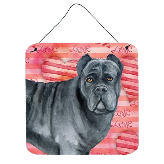 Cane Corso Love Wall or Door Hanging Prints Red